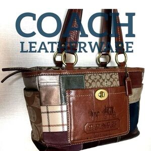 Vintage Coach Holiday Patchwork Purse